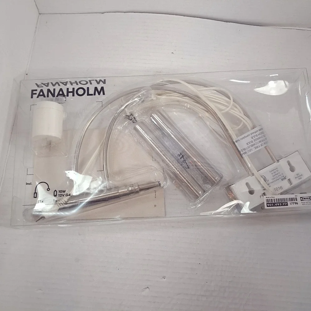 NEW Ikea Fanaholm Chrome Silver Wall Picture art Light Lamp Modern Lighting